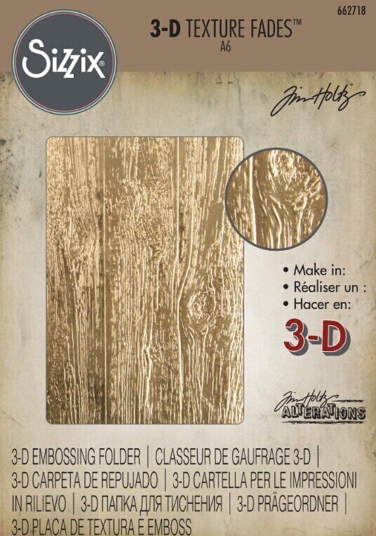 Embossing Sizzix 662718 Buzunar pentru embosare Plăci de lemn