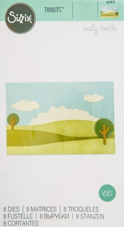 Modèle Sizzix 662839 Kit de gabarits de découpe Grandes tiges 9 pièces