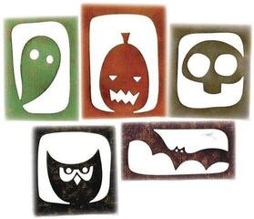 Template Sizzix 663088 Cutting Template Spooky Ghosts 5 pcs