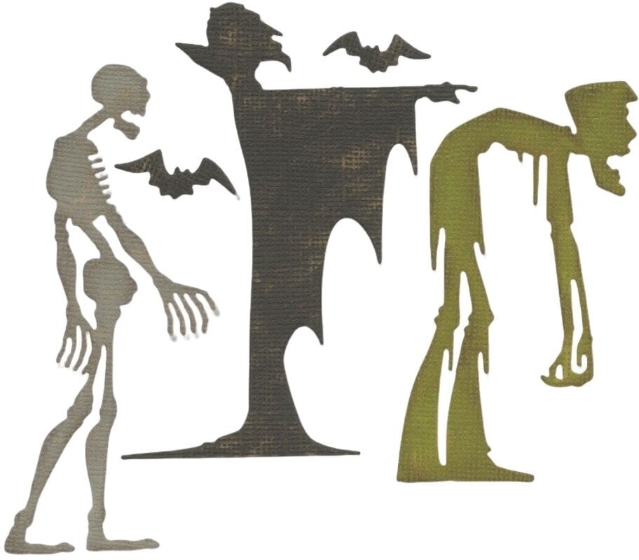 Mall Sizzix 663091 Skärmall Zombie/Död/Dracula 4 St