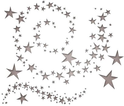 Stencil Sizzix 663095 Molde de corte Estrelas giratórias 9 Peças - 1