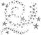Stencil Sizzix 663095 Molde de corte Estrelas giratórias 9 Peças