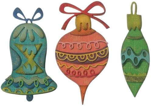 Mall Sizzix 663102 Skärmall Juldekorationer 22 st - 1