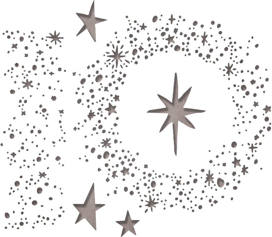 Mall Sizzix 663117 Skärmall Snöstjärnor 6 St