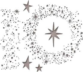 Mall Sizzix 663117 Skärmall Snöstjärnor 6 St