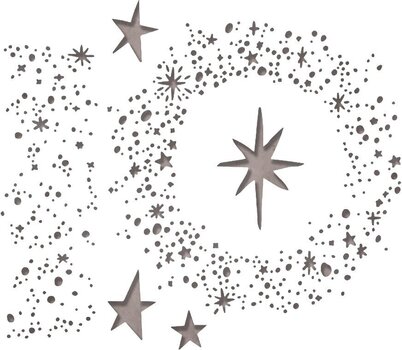 Mall Sizzix 663117 Skärmall Snöstjärnor 6 St - 1