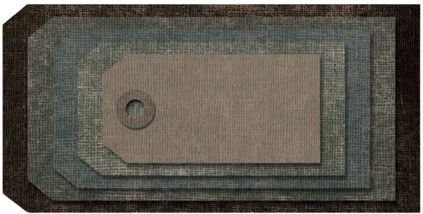 Stencil Sizzix 663118 Molde de corte Etiquetas 7 Peças