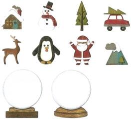 Mall Sizzix 663119 Skärmall Julsnöglober 11 St