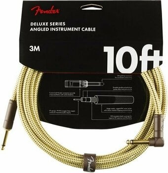 Instrument Cable Fender Deluxe Series Yellow 3 m Straight - Angled - 1