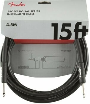Nástrojový kabel Fender Professional Series Černá 4,5 m Rovný - Rovný - 1