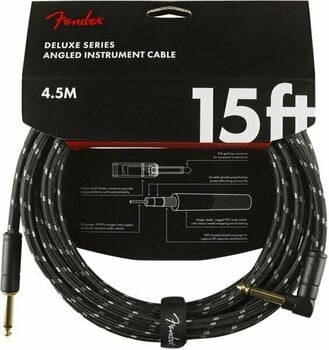 Instrument Cable Fender Deluxe Series Black 4,5 m Straight - Angled - 1