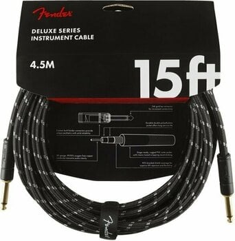 Instrument Cable Fender Deluxe Series Black 4,5 m Straight - Straight - 1