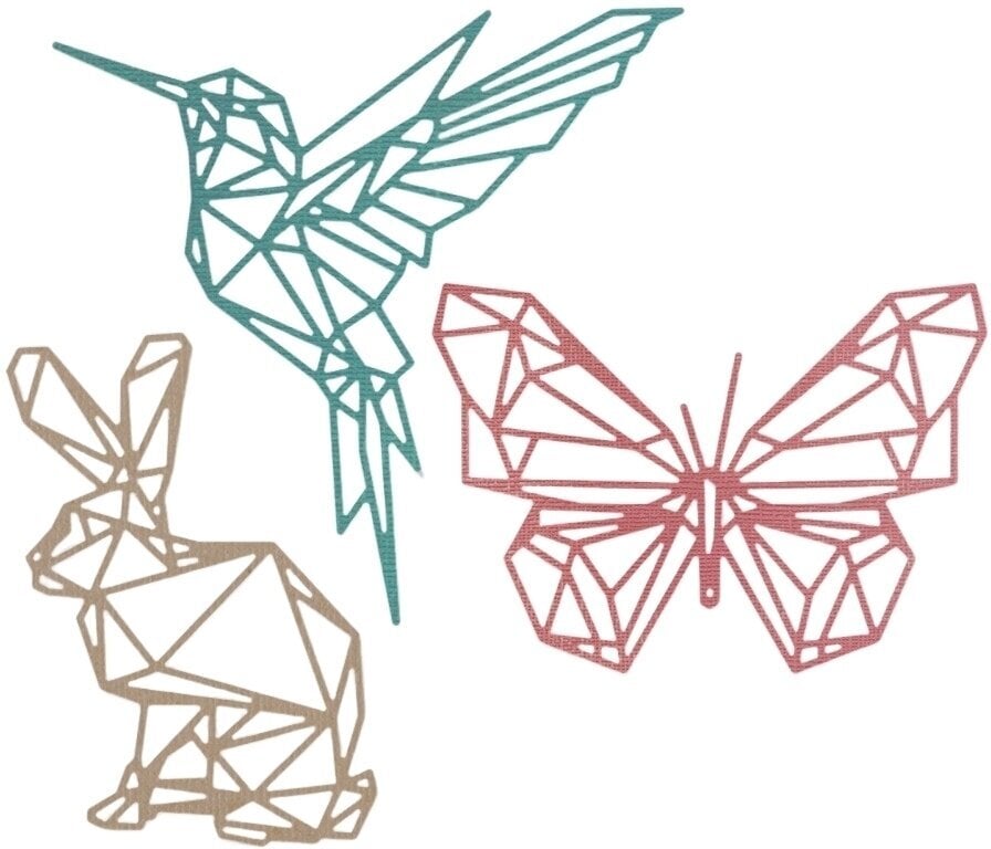 Template Sizzix 664157 Cutting Template Rabbit Hummingbird And Butterfly 3 pcs