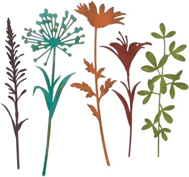 Template Sizzix 664164 Cutting Template Meadow Flowers 2 5 pcs - 1