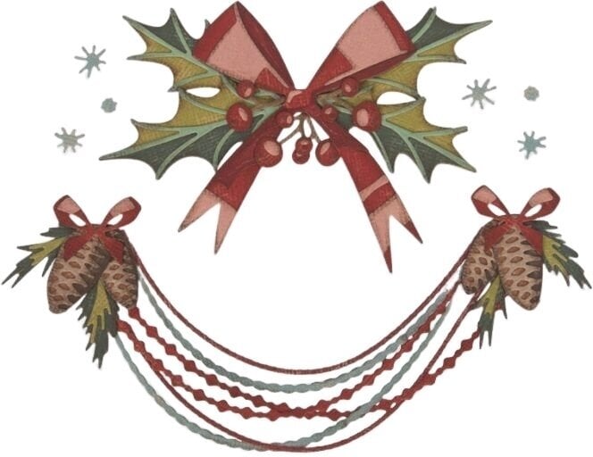 Mall Sizzix 664229 Skärmall Julkrans 10 St