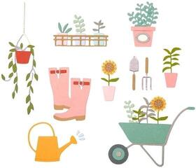 Modèle Sizzix 664379 Kit de gabarits de découpe Géométrie et fleurs 23 pcs