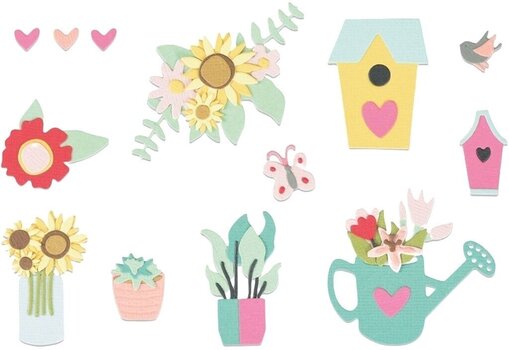 Šablóna Sizzix 665341 Rezacia šablóna Kvetinová záhrada 5 ks - 1