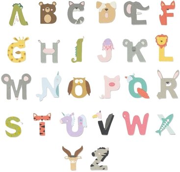 Mall Sizzix 665486 Skärmall Djuralfabet 26 St - 1