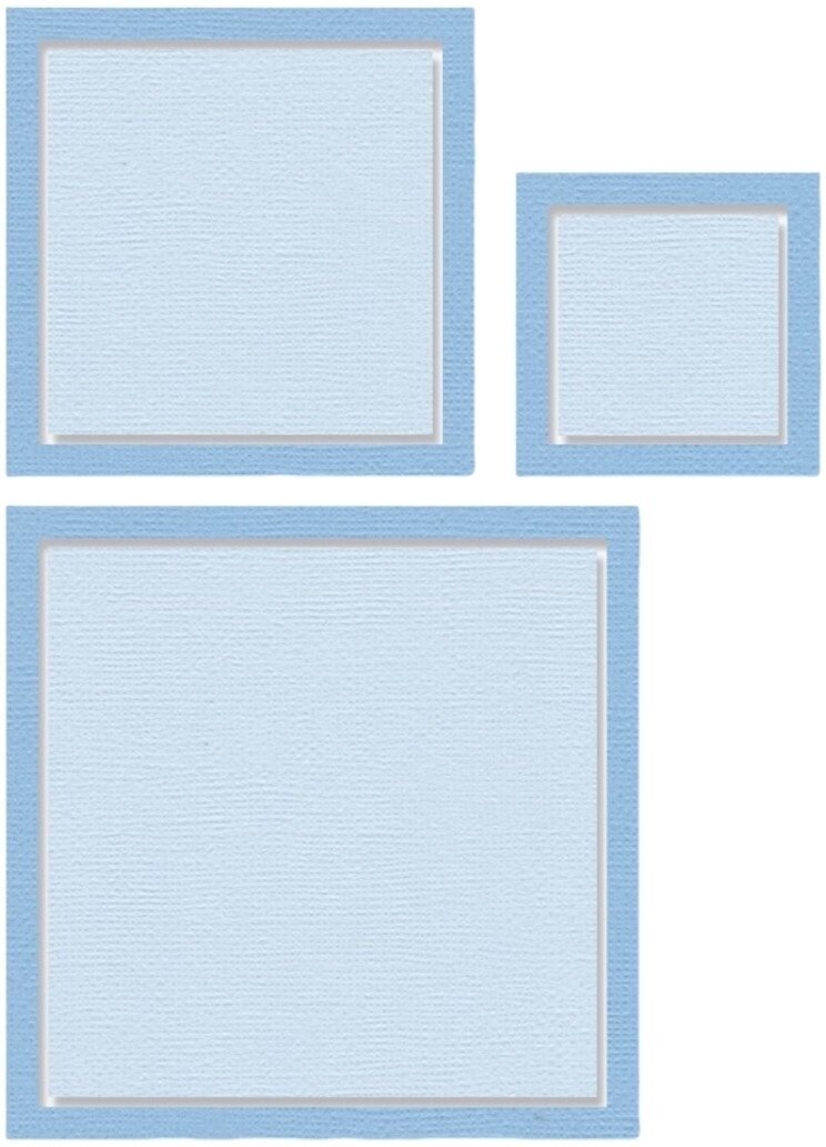 Template Sizzix 665662 Cutting Template Squares 6 pcs