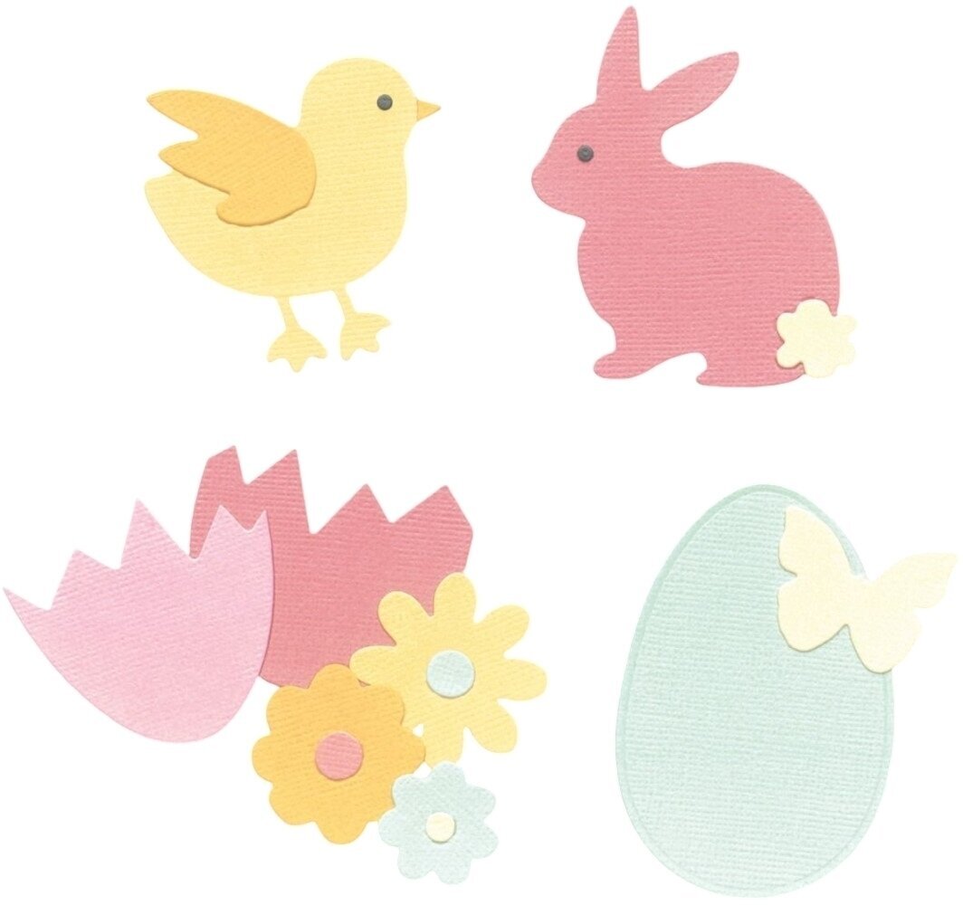 Stencil Sizzix 666108 Molde de corte Páscoa Formas 11 Peças