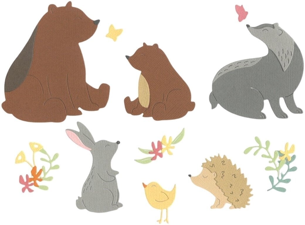 Modèle Sizzix 666126 Kit de gabarits de découpe Fleurs de la forêt 11 pièces