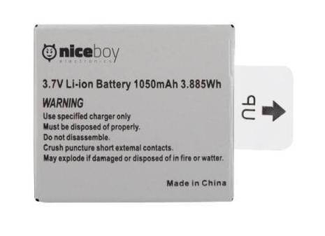 Accu voor foto en video Niceboy Battery 1050 mAh