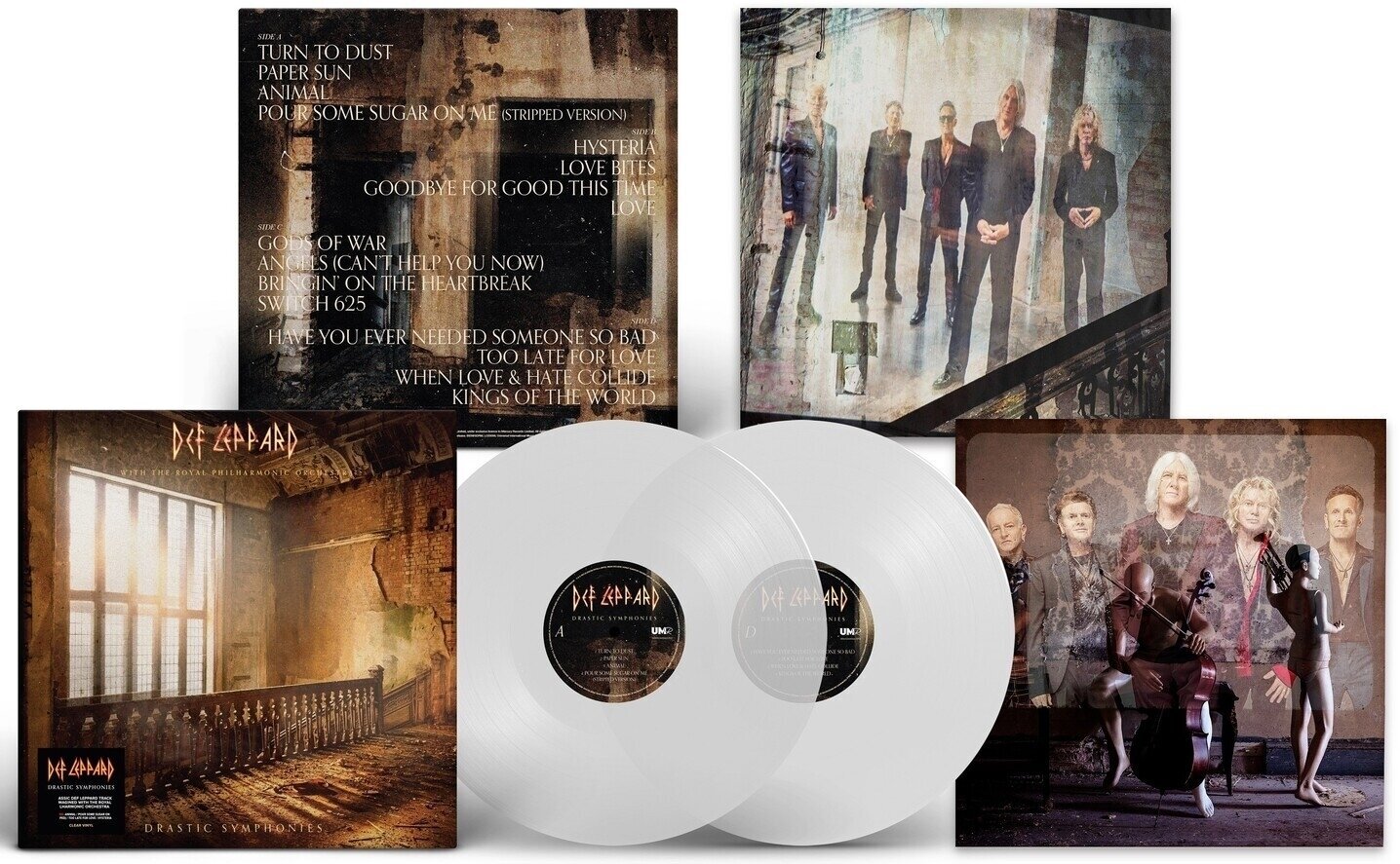 LP ploča Def Leppard & Royal Philharmonic Orchestra - Drastic Symphonies (Limited Edition) (Clear Coloured) (2 LP)