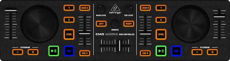 Controlador para DJ Behringer DJ CONTROLLER CMD MICRO