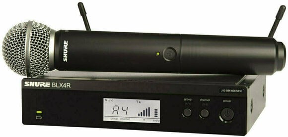Ruční bezdrátový systém, handheld Shure BLX24RE/PG58 K3E: 606-630 MHz - 1
