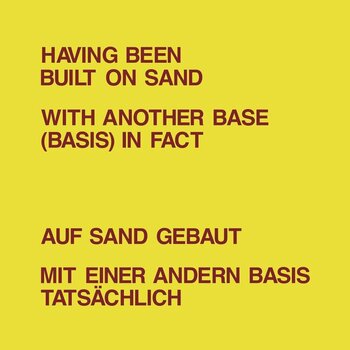 Vinyl Record Dickie Landry & Lawrence Weiner - Having Been Built On Sand (Reissue) (LP) - 1