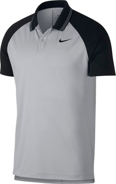 Poloshirt Nike Dry Essential Tipped Mens Polo Shirt Wolf Grey/Black XL
