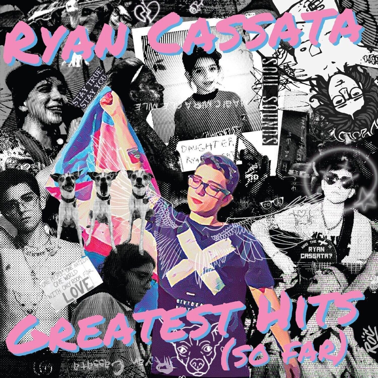 Disc de vinil Ryan Cassata - Greatest Hits (So Far) (Blue & Pink Splatter Coloured) (LP)