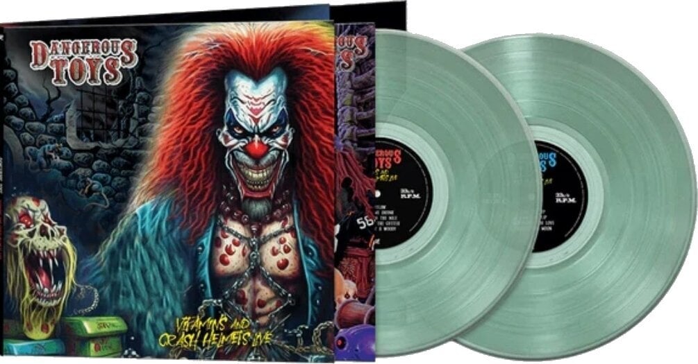 Disc de vinil Dangerous Toys - Vitamins And Crash Helmets Live (Limited Edition) (Coke Bottle Green Coloured) (2 LP)