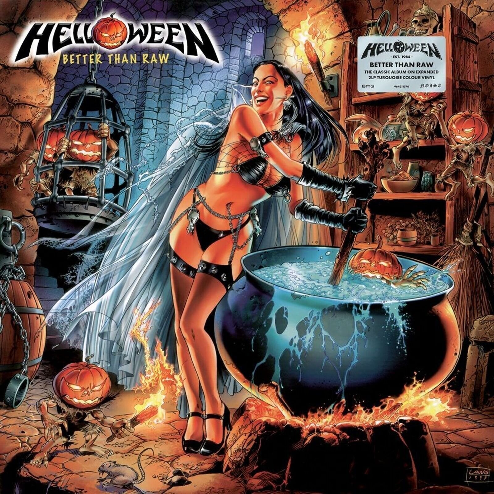 Disc de vinil Helloween - Better Than Raw (Limited Edition) (Turquoise Coloured) (2 LP)