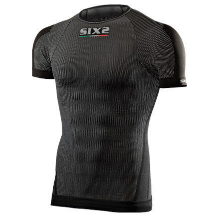 Motorcycle Functional Shirt SIX2 TS1 Short-Sleeve Black L