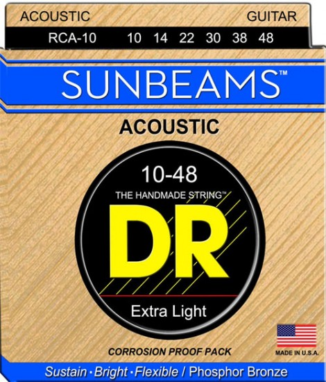 Akusztikus gitárhúrok DR Strings RCA-10 Sumbeams