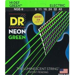Struny pre elektrickú gitaru DR Strings NGE-9 Neon Struny pre elektrickú gitaru