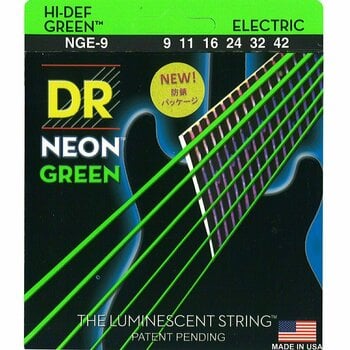 Cuerdas para guitarra eléctrica DR Strings NGE-9 Neon - 1