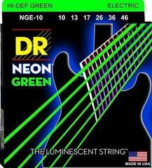 Struny pre elektrickú gitaru DR Strings NGE-10 Neon Struny pre elektrickú gitaru