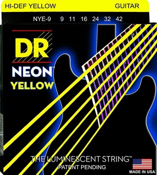Cordes pour guitares électriques DR Strings NYE-9 Neon - 1