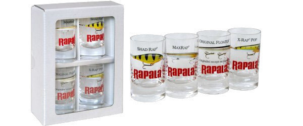 Námornický pohár, popolník Rapala Shot Glass (4pcs)