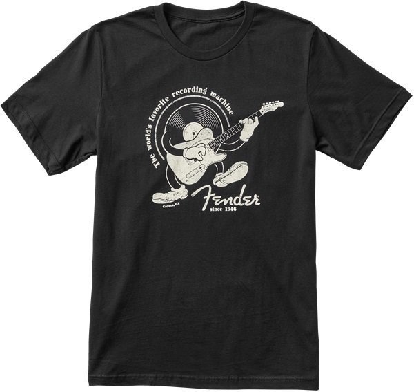 Camiseta de manga corta Fender Camiseta de manga corta Recording Machine Negro M