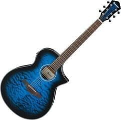 electro-acoustic guitar Ibanez AEWC16QA-TLH Transparent Blue Sunburst electro-acoustic guitar