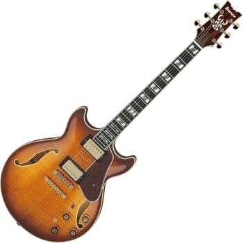 Semi-Acoustic Guitar Ibanez AM153FM-ATT Antique Tobacco Burst Semi-Acoustic Guitar - 1