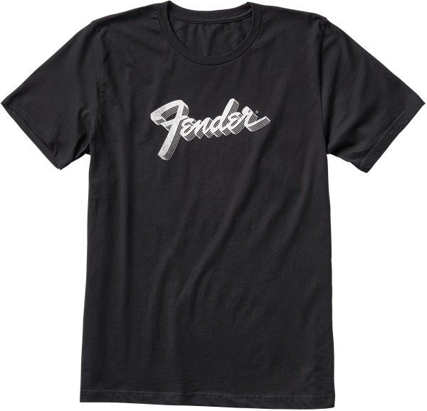 T-shirt Fender 3D Logo Black 2XL T-shirt