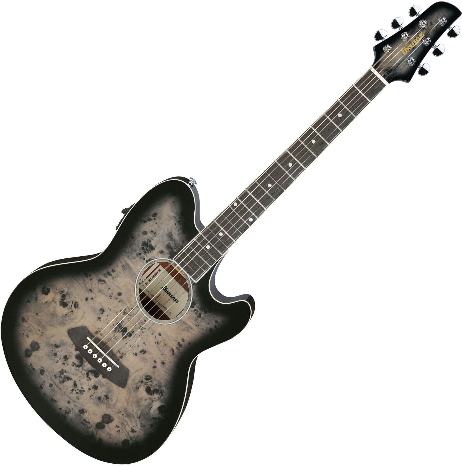 electro-acoustic guitar Ibanez TCY10PA-BKB Transparent Brown Black Burst electro-acoustic guitar