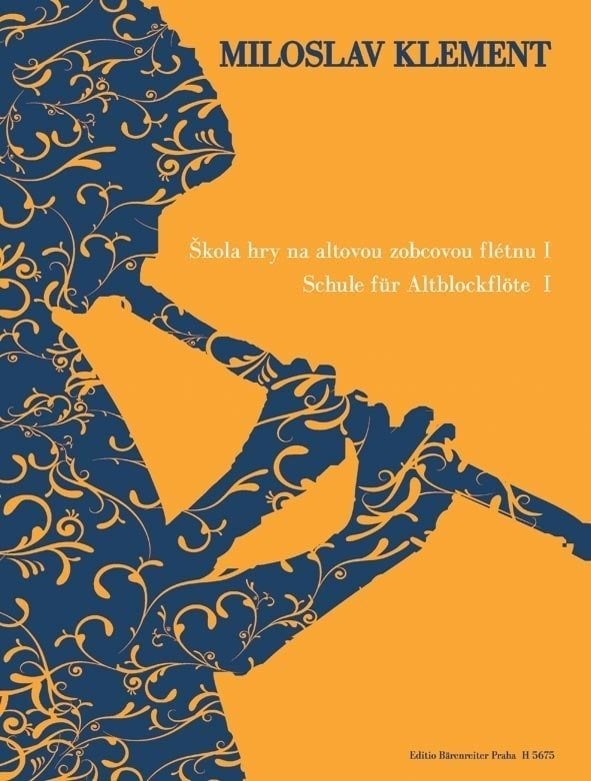 Music sheet for wind instruments Miloslav Klement Škola hry na altovou zobcovou flétnu I Music Book