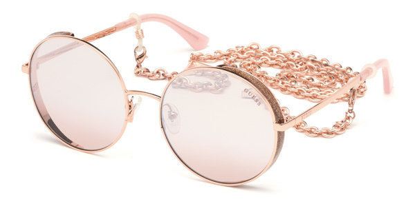 Guess Gradient Bordeaux Lens Shiny Rose Gold Sunglasses GF6157 28T main image 0