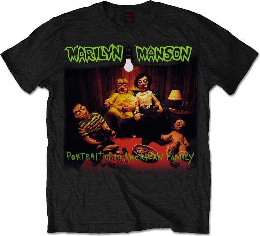 Skjorte Marilyn Manson Skjorte Mens American Family Black M