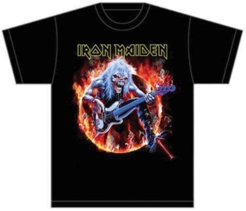 T-shirt Iron Maiden T-shirt Fear Live Flames Noir L